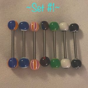 -7 (NWT) Barbells for Tongue Piercing-
